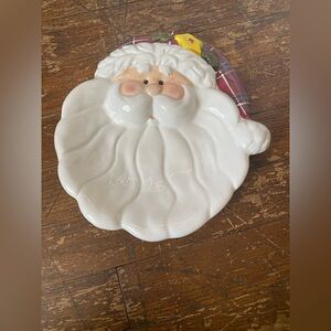 Santa Claus Decorative Ceramic Plate VTG